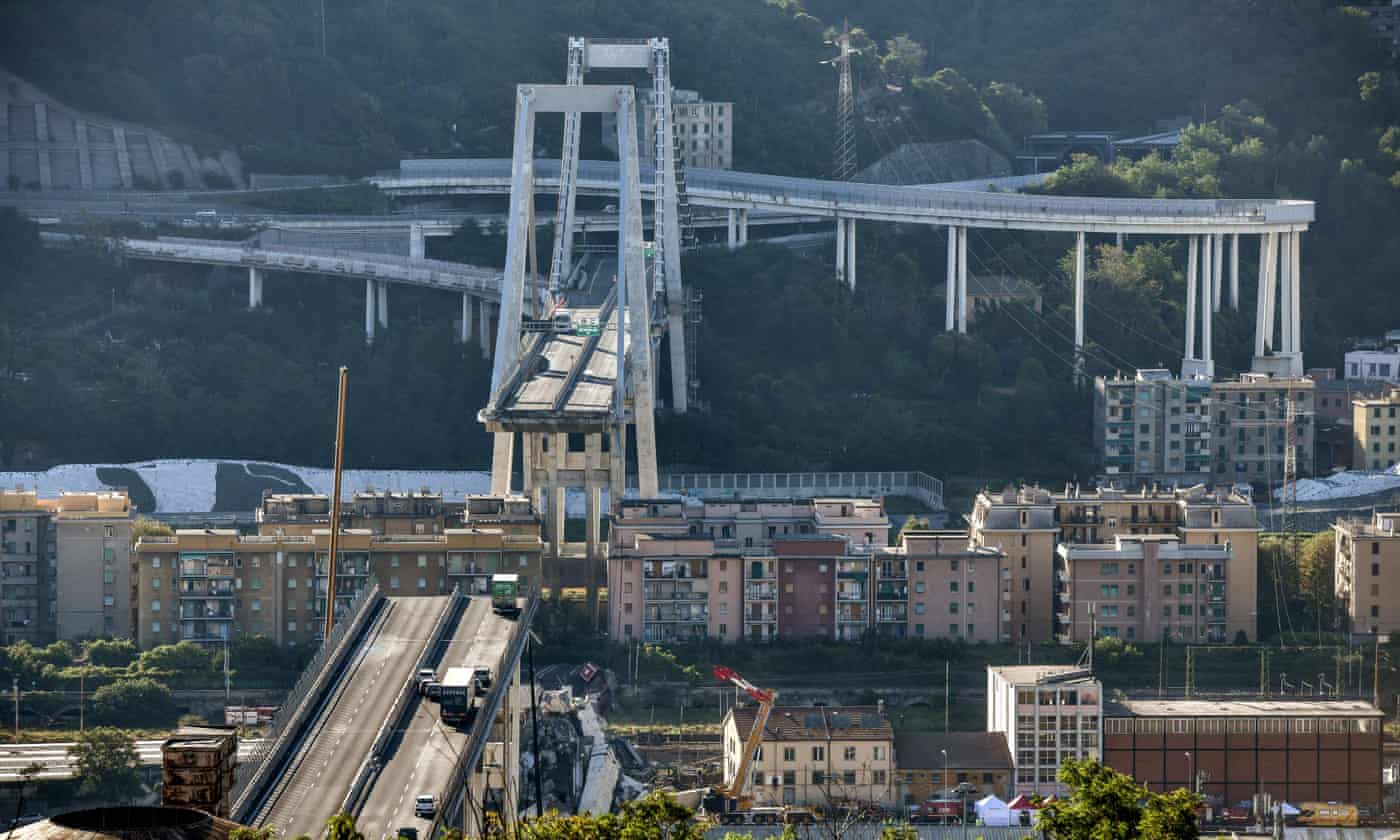 Ponte Morandi Genova desabada em 2018