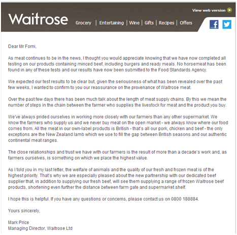 Waitrose carta bom